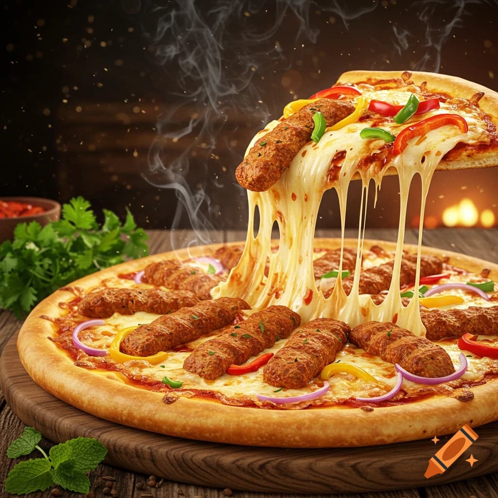 Classic Kabab Crust Pizza 
